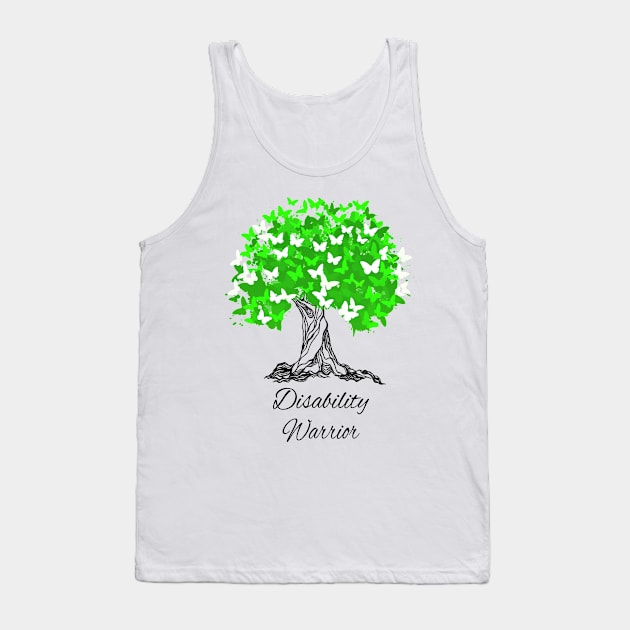 Disability Warrior Butterfly Support Tank Top by MerchAndrey